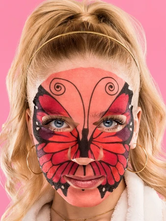 Zestaw 3x Selfie Project, Nawilżająca Maska na Tkaninie #FlyButterfly, 15 ml.