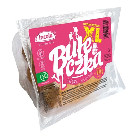 INCOLA BUŁKI SŁODKIE XL BEZGLUTENOWE (4 szt.) 160 g