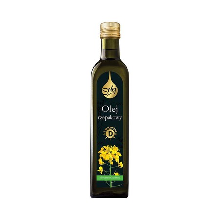Olej rzepakowy z witaminą D tłoczony na zimno 250 ml