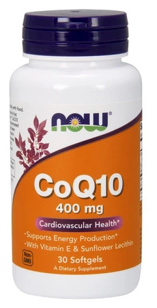 ow Foods CoQ10 with Vitamin E & Sunflower Lecithin 400 mg Koenzym Q10 na wsparcie serca 30 kaps.