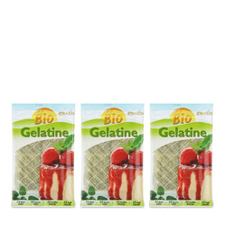 Zestaw: 3x ŻELATYNA W LISTKACH (12 LISTKÓW) BIO 20 g - EWALD