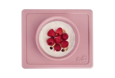 EZPZ Silikonowa miseczka z podkładką 2w1 Mini Bowl pastelowy róż