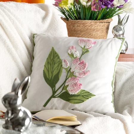 Poszewka Wiosna 68 45 x 45 cm, Biały