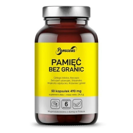 Panaseus Pamięć bez granic 490 mg 50 kap