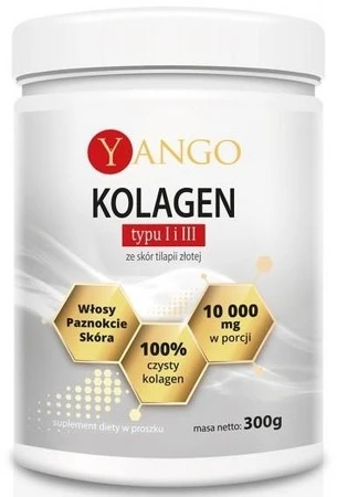 Yango Kolagen Rybi Typu I i III Włosy, Skóra 300 G