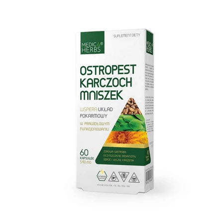 Medica Herbs Ostropest Karczoch Mniszek 60 kaps