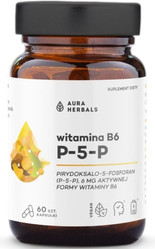 Aura Herbals Witamina B6 P-5-P 6 mg, 60 kaps.