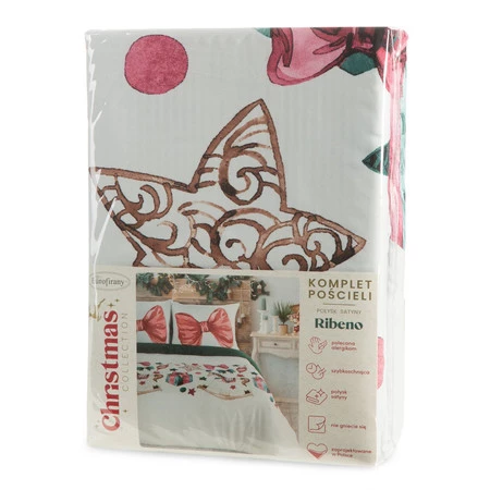 Komplet pościeli świątecznej Ribeno, 220 x 200 cm, Biały