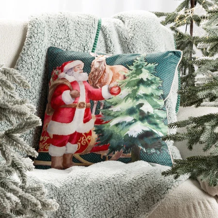 POSZEWKA ŚWIATECZNA 128 45 X 45 CM CIEMNOZIELONY