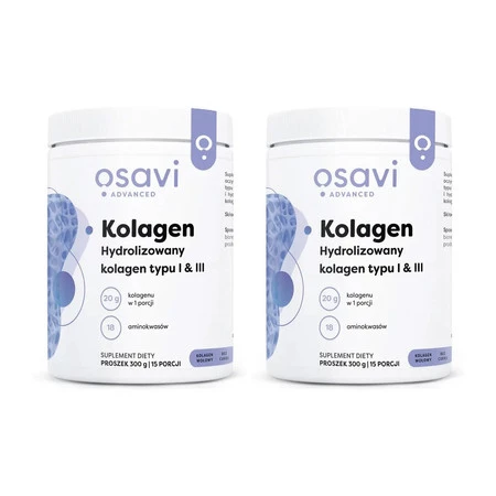Zestaw 2x Osavi Kolagen hydrolizowany typu I i III - 300 g