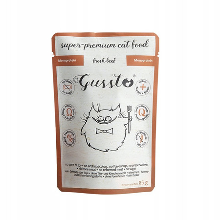 Gussto Cat Świeża Wołowina - karma mokra dla kota - 85g