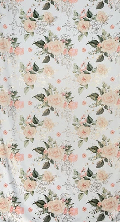 ZASŁONA GOTOWA ROSE NA TAŚMIE 135 X 270 CM BIAŁY