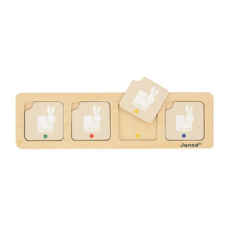 Janod Drewniana układanka Karty sekwencji Ogród 3+