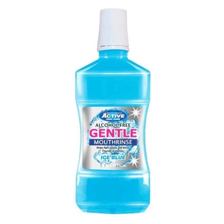 Gentle Mouthrinse bezalkoholowy płyn do płukania jamy ustnej z fluorem Ice Blue 500ml