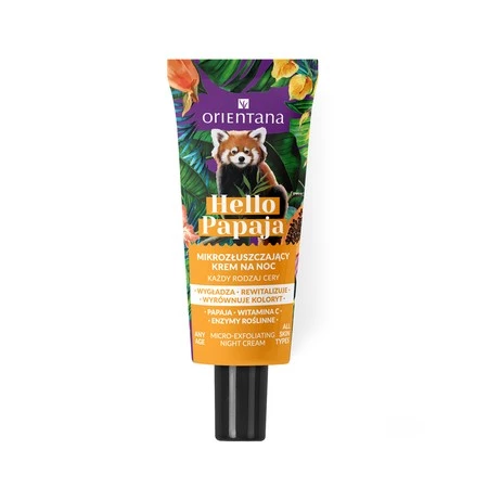 Orientana - Hello Papaya Mikrozłuszający krem na noc Witamina C Enzymy roślinne 40ml