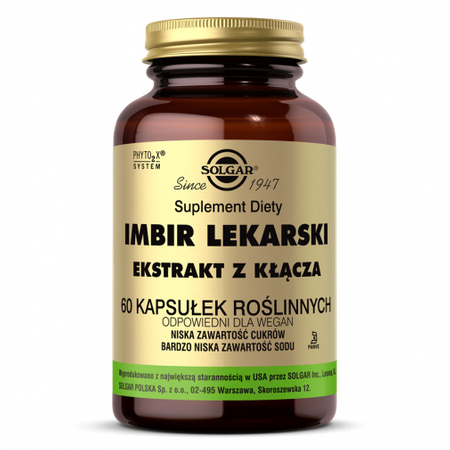 Solgar Imbir lekarski 60 kaps.