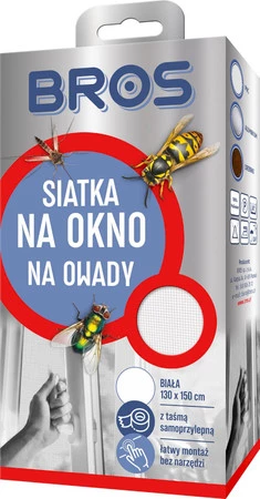 BROS siatka na okno na owady 130x150 kolor: biała