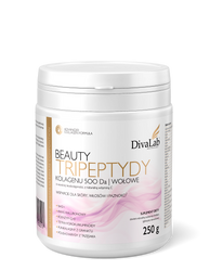DivaLab Beauty Tripeptydy kolagenu hydrolizowane tripeptydy kolagenu wołowego 500 Da śluz ślimaka NAD+ Q10 250 g