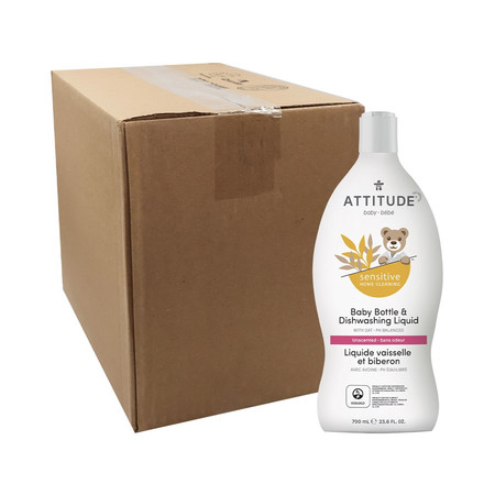 Attitude SENSITIVE HOME CLEANING, Płyn do mycia butelek i naczyń dla dzieci, bezzapachowy, 700 ml