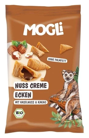 MOGLI ROŻKI Z KREMEM ORZECHOWO - KAKAOWYM BEZGLUTENOWE BIO 30g