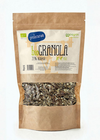 PAPAGRIN GRANOLA PROTEINOWA BEZ DODATKU CUKRÓW BIO 320 g