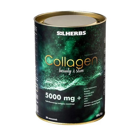 SOLHERBS Collagen Beauty & Slim Kolagen z biotyną na skórę 30 saszetek