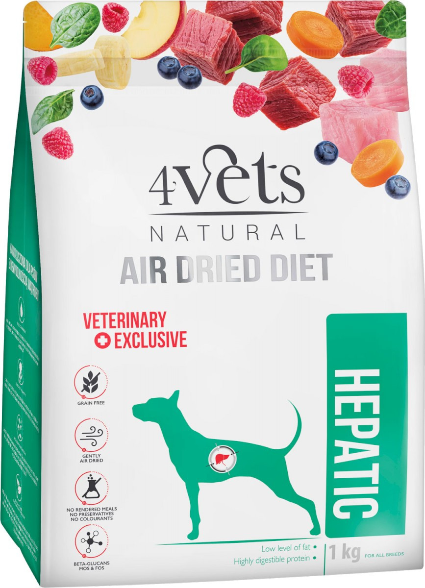 4VETS Natural HEPATIC karma suszona dla psa 1kg - Nabea.pl