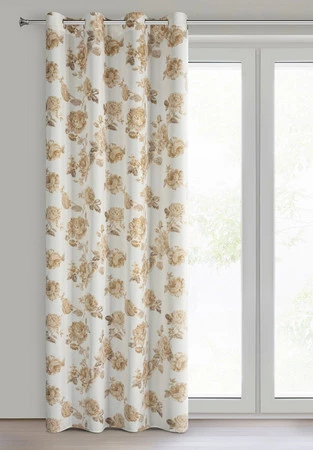 Zasłona ZAS/AVANI/BEŻ+ZŁ 140X250 PRZELOTKI