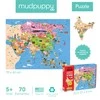 Mudpuppy Puzzle konturowe Mapa Azji 70 elementów 5+