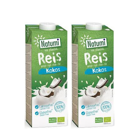Zestaw: 2x Natumi − Napój ryżowo-kokosowy bezgl. − 1000 ml
