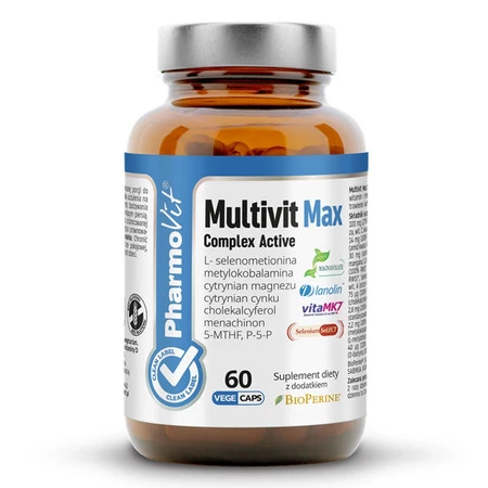 MULTIWITAMINY 60 KAPSUŁEK 35,42 g - PHARMOVIT (CLEAN LABEL)