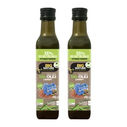 Zestaw 2x Big Nature Olej Lniany 250 ml BIO