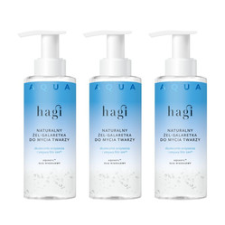 Zestaw: 3x Hagi - Aqua Zone łagodny żel-galaretka do mycia twarzy 150 ml