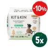 Zestaw: 5x Kit and Kin, Biodegradowalne Pieluszki Jednorazowe 3 Maxi (6-10 kg), Bear/Rabbit, 32 szt.
