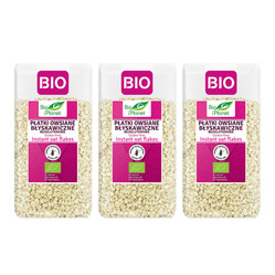 Zestaw: 3x PŁATKI OWSIANE BŁYSKAWICZNE BEZGLUTENOWE BIO 300 g - BIO PLANET