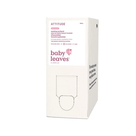 Attitude BABY LEAVES™, Płyn do mycia butelek oraz akcesoriów dziecięcych, bezzapachowy, REFFIL, 2L