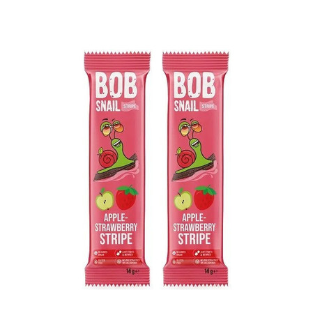 Zestaw: 2x Bob Snail Stripe jabłko-malina, 14g