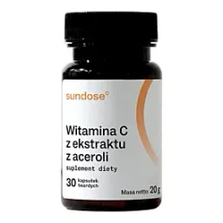 Sundose Witamina C z ekstraktu z aceroli na wsparcie układu odpornościowego 30 kaps.