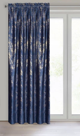 ZASŁONA GOTOWA KORNELIA NA TAŚMIE 140 X 270 CM GRANATOWY