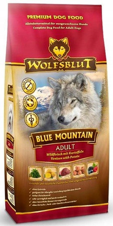 Wolfsblut Dog Blue Mountain – dziczyzna i owoce leśne 12,5 kg – bezzbożowa karma dla psów