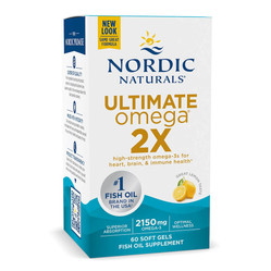 Nordic Naturals Ultimate Omega 2X kwasy Omega 3 - 2150 mg EPA i DHA 60 kaps. smak cytryna