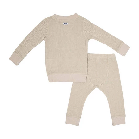 Lodger dwuczęściowa piżamka bawełniana beżowa Ciumbelle Ivory r. 80