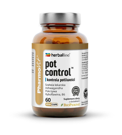 PHARMOVIT (HERBALLINE) KAPSUŁKI NA KONTROLĘ POTLIWOŚCI (POT CONTROL) BEZGLUTENOWE 60 szt.