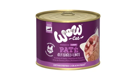 Zestaw 10x WOW CAT Senior Geflugel Ente - drób z kaczką dla kota seniora 200g