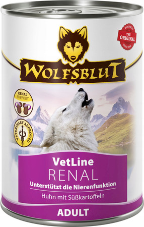 Wolfsblut VetLine Renal Kurczak i Bataty 395g – dieta weterynaryjna dla psów z niewydolnością nerek