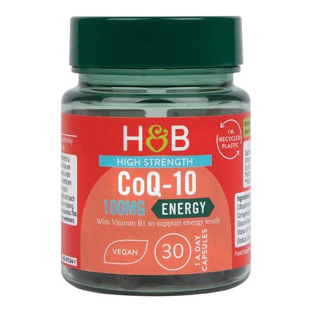 Holland & Barrett High Strength CoQ-10, 100 mg na wsparcie serca 30 kaps. vege