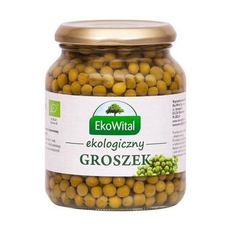 EkoWital − Groszek zielony w zalewie BIO − 350 g / 230 g