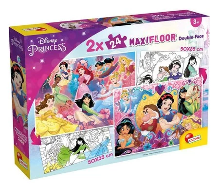 Puzzle podłogowe dwustronne 2x24el Maxi Floor Disney Princess LISCIANI 91720