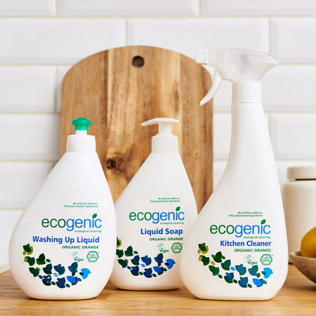Ecogenic, Mydło do rąk w płynie z pompką, Pomarańcza, 500 ml