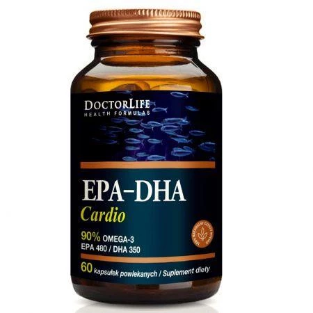 Doctor Life EPA-DHA Cardio 90% Omega-3 EPA 480/ DHA 350 suplement diety 60 kaps.